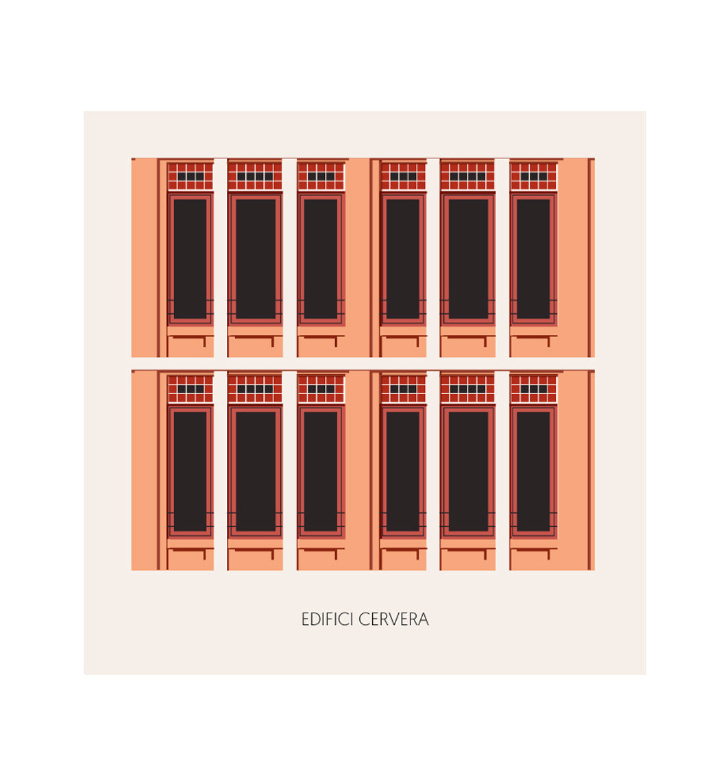 POSTAL / POSTCARD "FINESTRES DE VALÈNCIA" EDIFICIO CERVERA