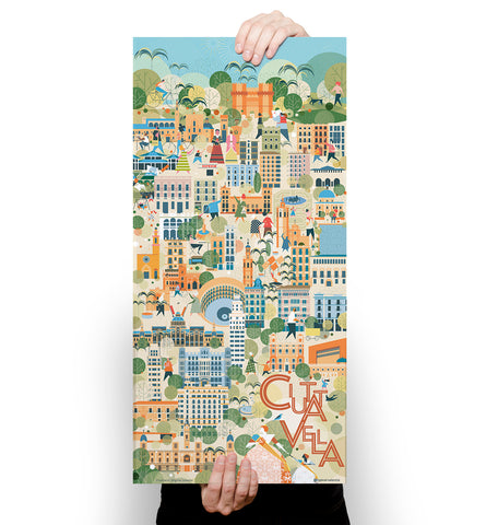 LAMINA CIUTAT VELLA 23x50 // PRINT CIUTAT VELLA  NEIGHBORHOOD 23x50