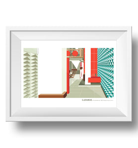 LAMINA EDIFICIO LAFARGE 30X40 // PRINT LAFARGE BUILDING 30X40