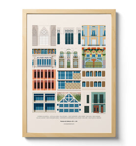 LAMINA FINESTRES DE VALÈNCIA 30X40 // PRINT VALÈNCIA WINDOWS 30X40