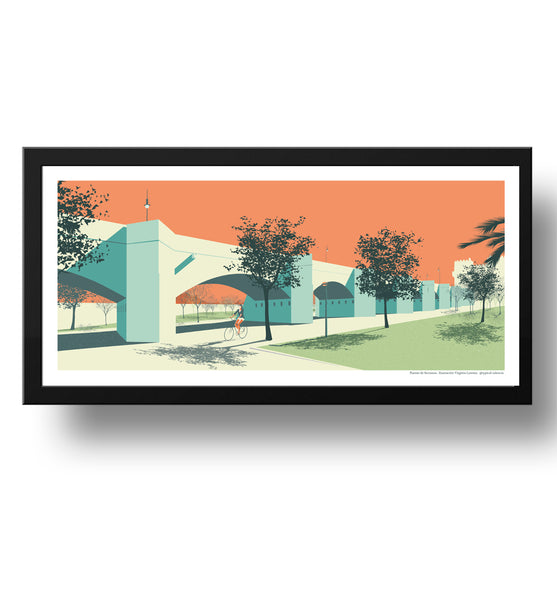LAMINA PUENTE DE SERRANOS 23x50 // PRINT SERRANOS BRIDGE 23X50