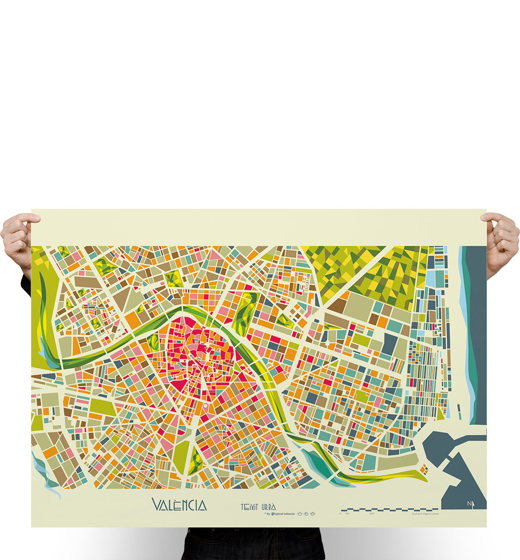 LÁMINA "VALÈNCIA TEIXIT URBÀ" XL 50X70// PRINT "VALÈNCIA TEIXIT URBÀ" XL 50X70