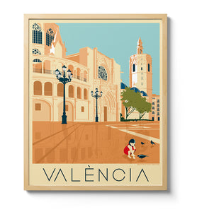 LÁMINA PLAZA DE LA VIRGEN.  // PRINT VIRGIN SQUARE.