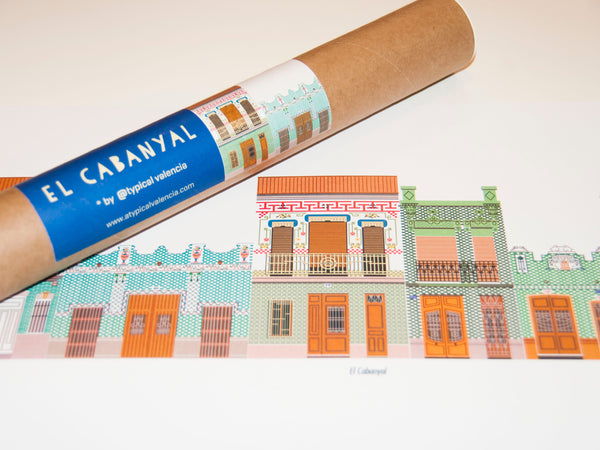 LAMINA BARRIO CABANYAL CANYAMELAR 50X23 // PRINT CABANYAL CANYAMELAR NEIGHBORHOOD 50X23