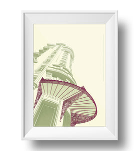 LAMINA EDIFICIO BARRACHINA 30X40 // PRINT BARRACHINA BUILDING 30X40