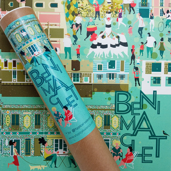 LAMINA BARRIO BENIMACLET 23x50 // PRINT BENIMACLET  NEIGHBORHOOD 23x50