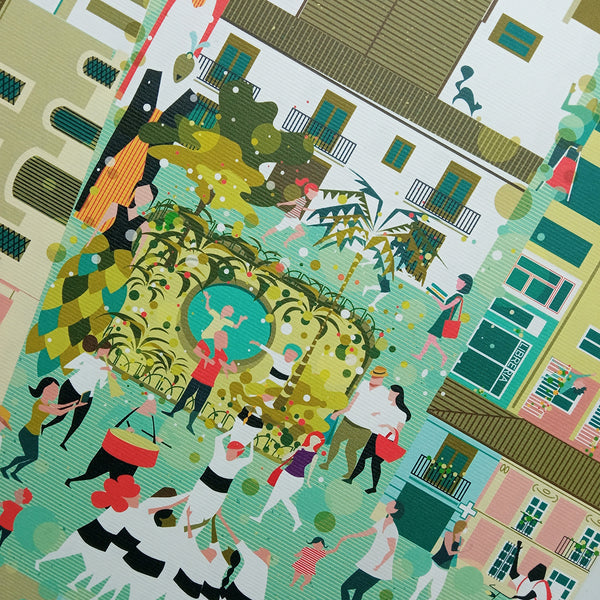 LAMINA BARRIO BENIMACLET 23x50 // PRINT BENIMACLET  NEIGHBORHOOD 23x50