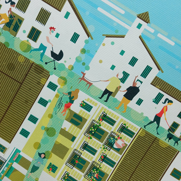 LAMINA BARRIO BENIMACLET 23x50 // PRINT BENIMACLET  NEIGHBORHOOD 23x50