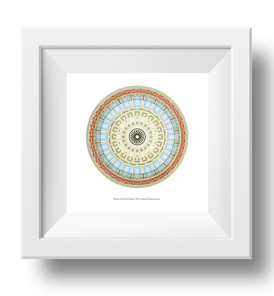 LÁMINA PRINT CÚPULA MERCADO CENTRAL 23X23