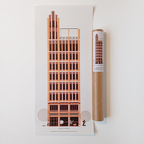 LAMINA EDIFICIO CERVERA 23x50 // PRINT CERVERA BUILDING 23X50