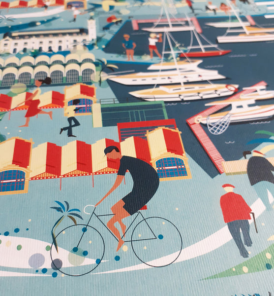 LAMINA LA MARINA DE VALENCIA  40X50// PRINT LA MARINA DE VALENCIA 40X50