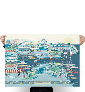 LAMINA LA MARINA DE VALENCIA  70X50// PRINT LA MARINA DE VALENCIA 70X50