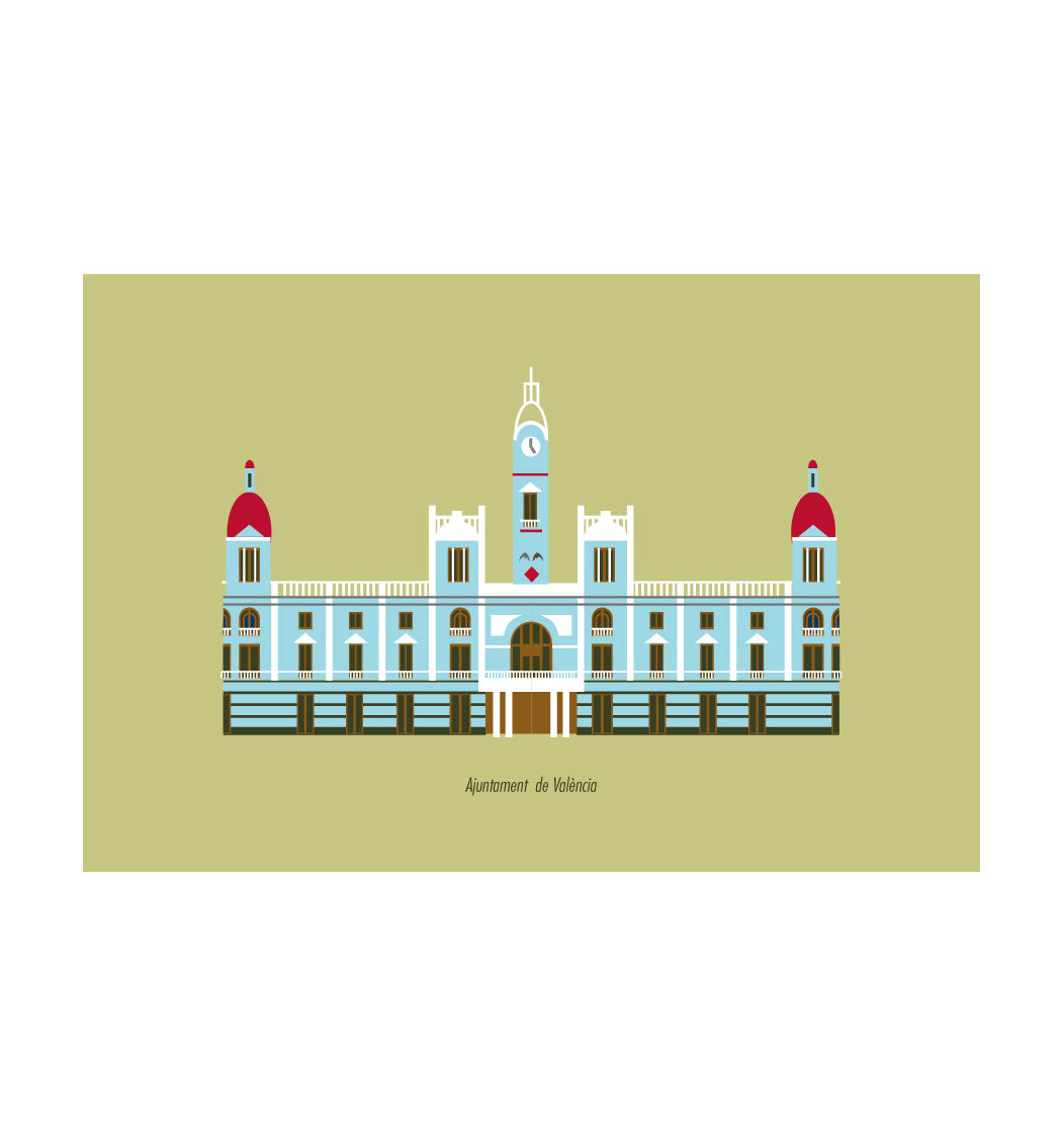 POSTAL / POSTCARD MONUMENTOS AYUNTAMIENTO