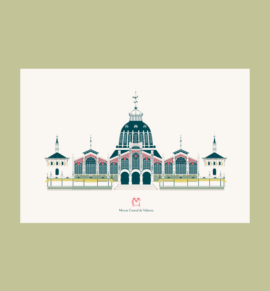 POSTAL / POSTCARD FACHADA MERCAT CENTRAL
