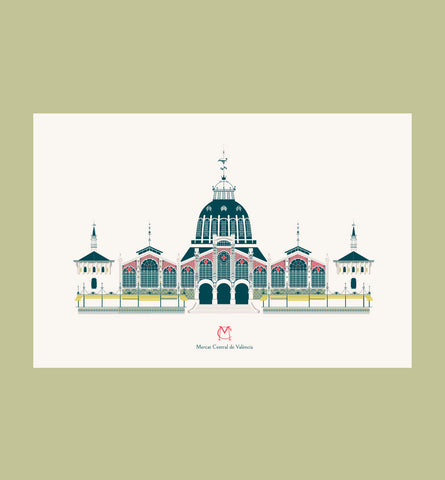 POSTAL / POSTCARD FACHADA MERCAT CENTRAL
