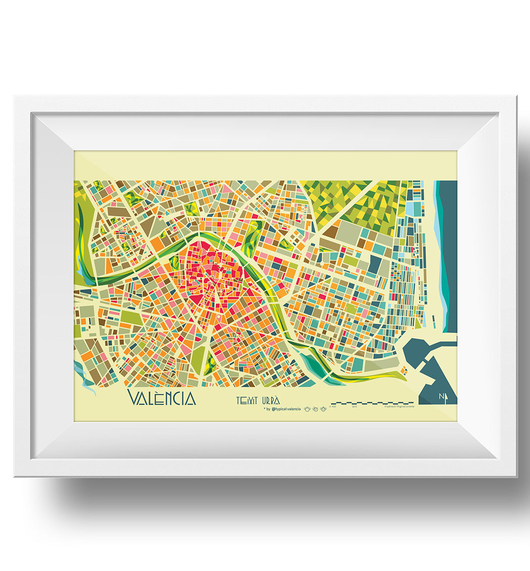 LÁMINA "VALÈNCIA TEIXIT URBÀ" 50X40// PRINT "VALÈNCIA TEIXIT URBÀ"  50X40