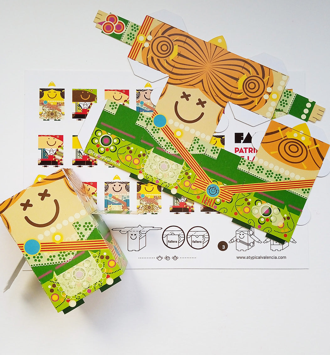 MONTABLE FALLERA 01 // FOLDABLE PAPER TOY FALLERA 01