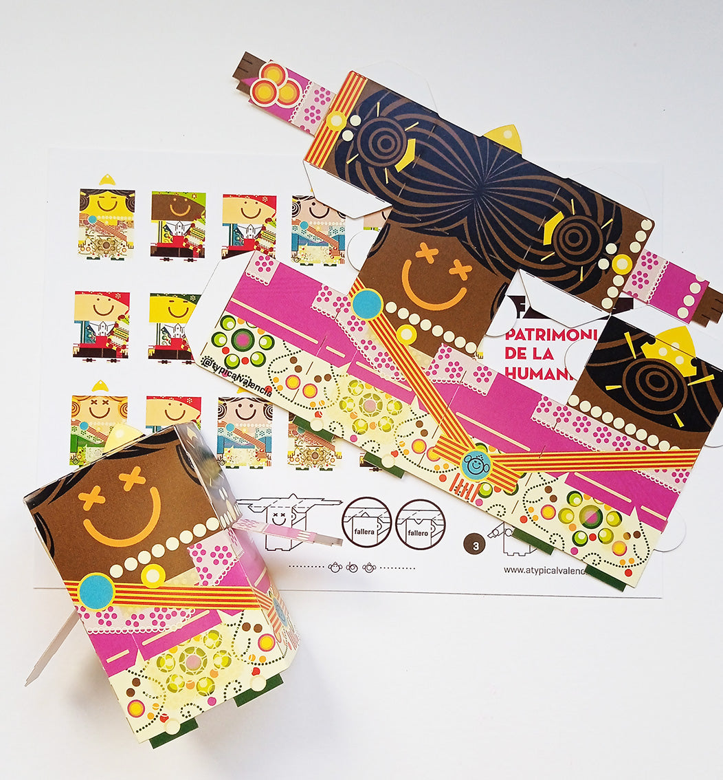 MONTABLE FALLERA 02 // FOLDABLE PAPER TOY FALLERA 02