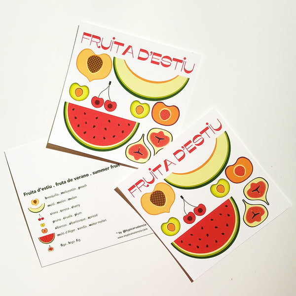 POSTAL  / POSTCARD FRUITA D'ESTIU - SUMMER FRUIT
