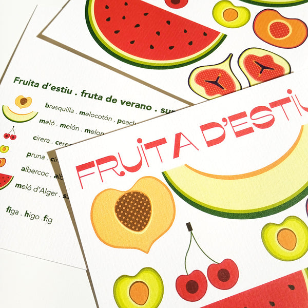 POSTAL  / POSTCARD FRUITA D'ESTIU - SUMMER FRUIT