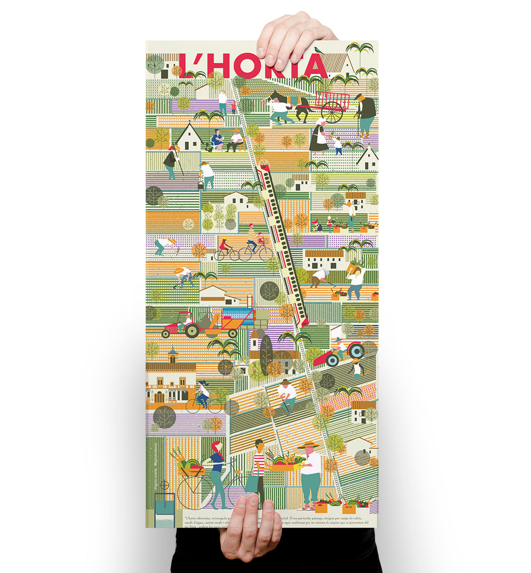LAMINA L'HORTA 23x50 // PRINT VALENCIA ORCHARD 23x50